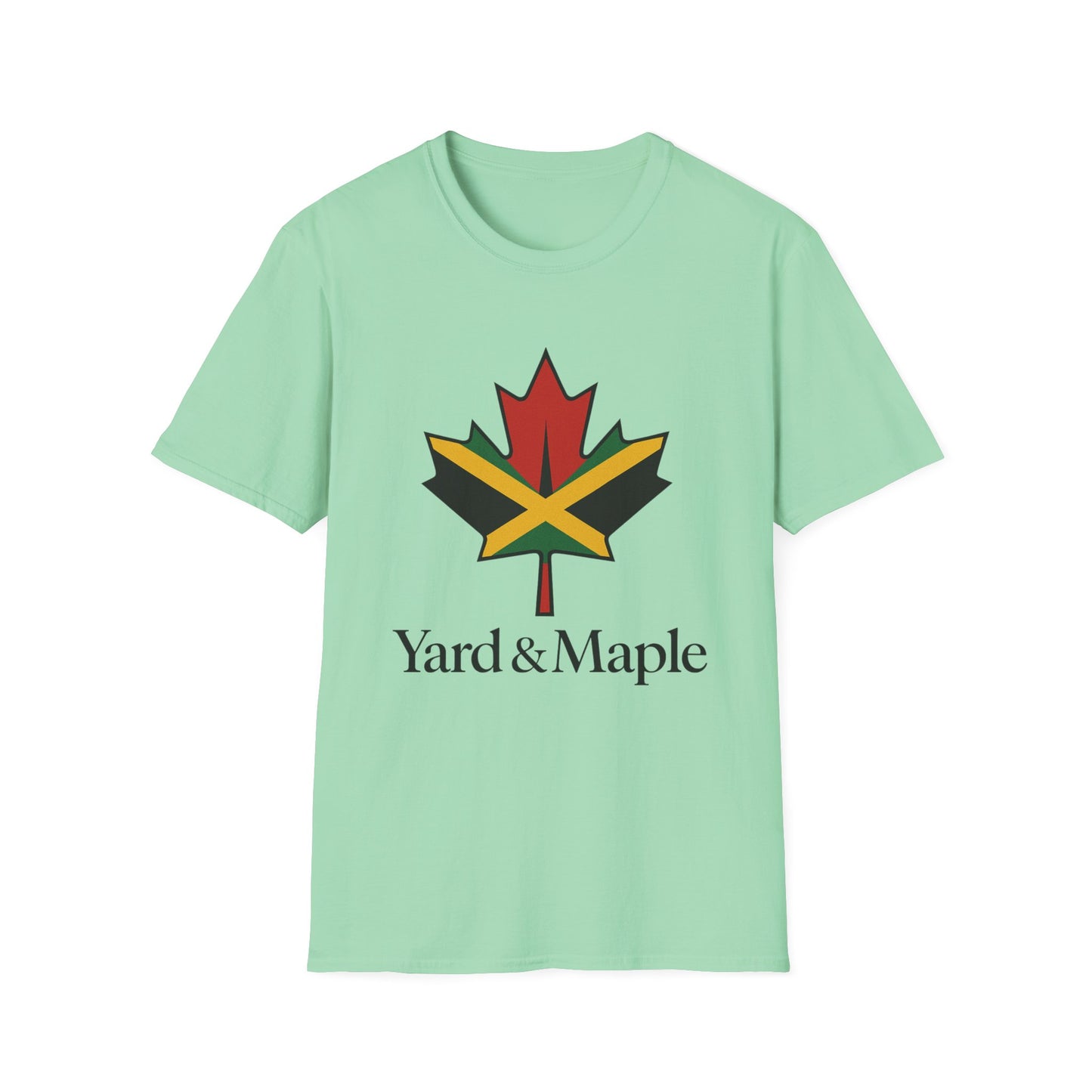 Yard & Maple Unisex Softstyle T-Shirt, Casual Summer Tee, Jamaican Theme Shirt, Cool Graphic Top, Gift for Nature Lovers