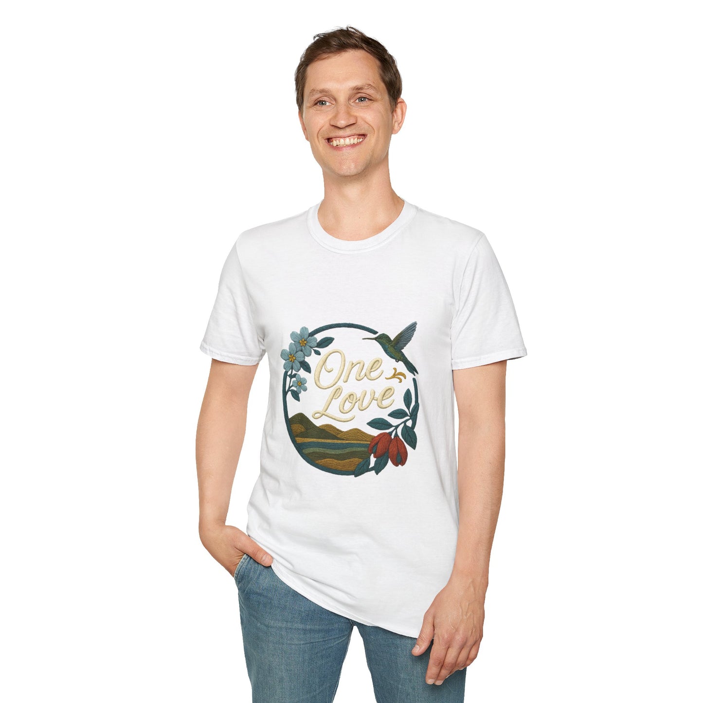 One Love Nature-Inspired T-Shirt, Unisex Tee, Stylish Apparel, Eco-Friendly Gift, Summer Fashion, Inspirational T-Shirt