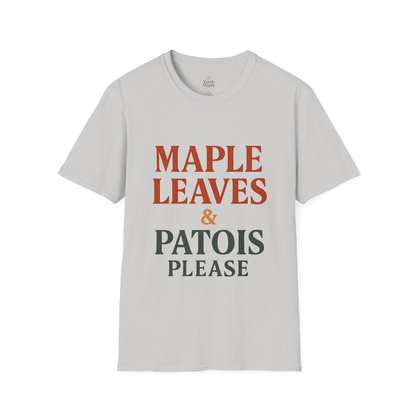 Maple Leaves & Patois Please Unisex T-Shirt, Casual Tee, Gift for Nature Lovers, Summer Wear, Eco-Friendly Fashion