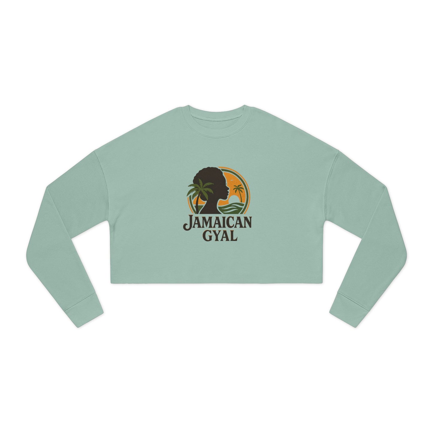 Jamaican Gyal Women's Cropped Sweatshirt | Trendy Spring Style, Perfect for Beach Days, Travel, or Casual Outfits, Gift for Friends