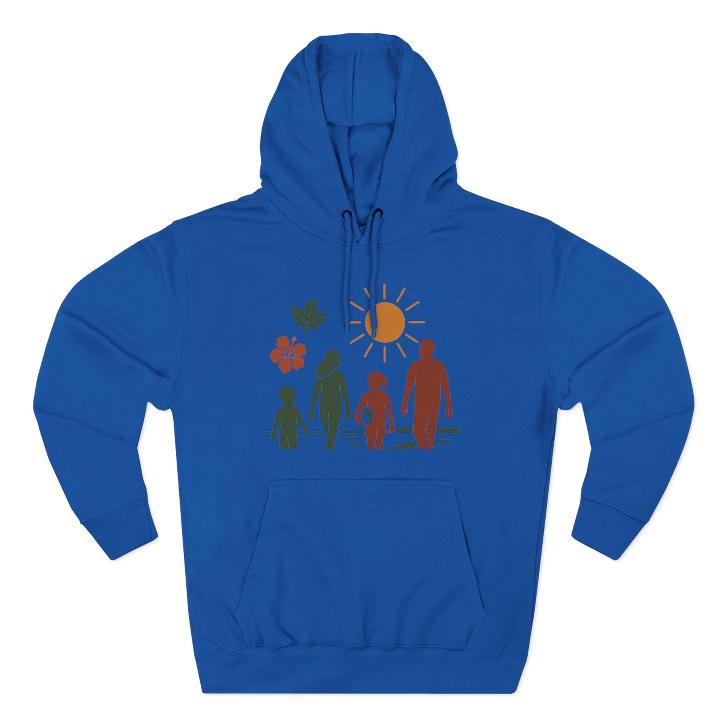 Family Bonding Three-Panel Hoodie, Cozy Family Artwork Fleece, Casual Family Gatherings Sweatshirt, Family Love Hooded Top, Gift for Parents