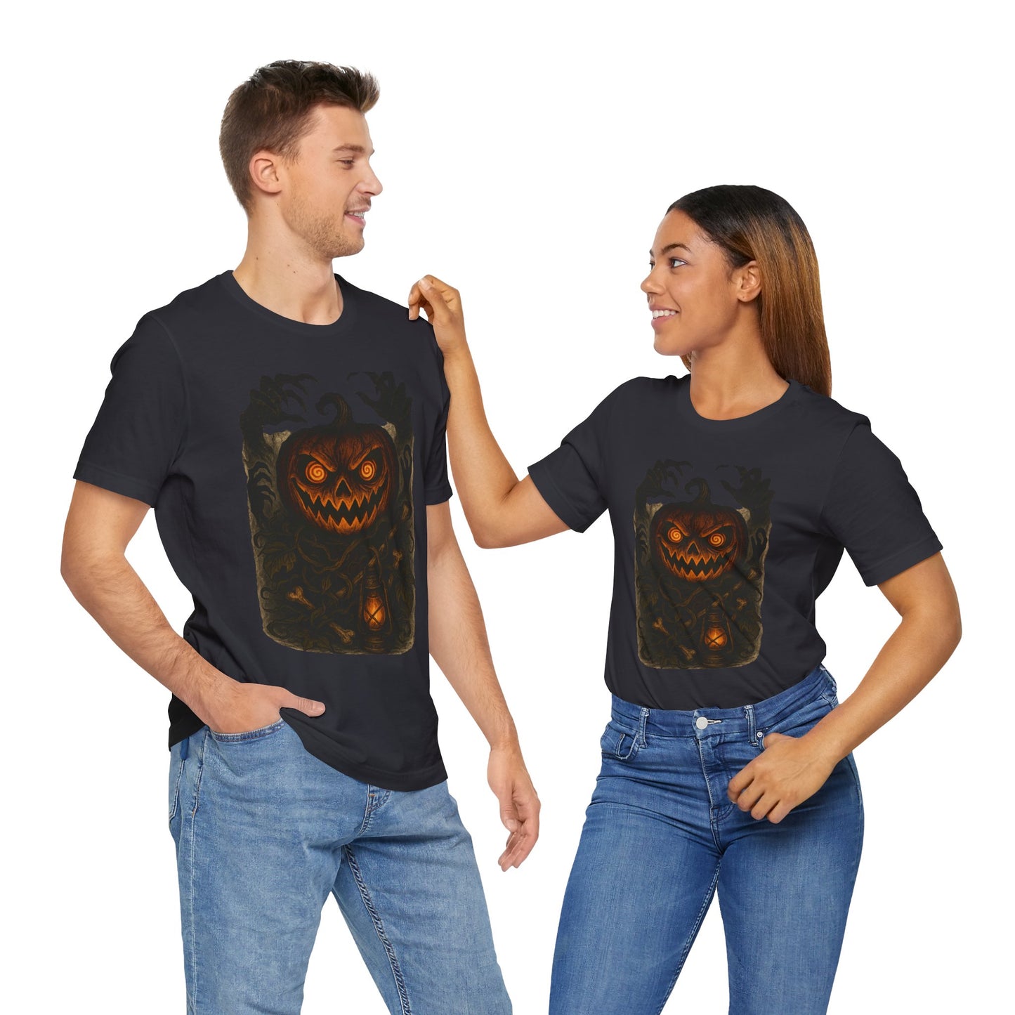 Halloween Pumpkin Tee, Unisex Jersey Short Sleeve Shirt, Fall Festival Apparel, Spooky T-Shirt, Trick or Treat Gift, Autumn Vibes
