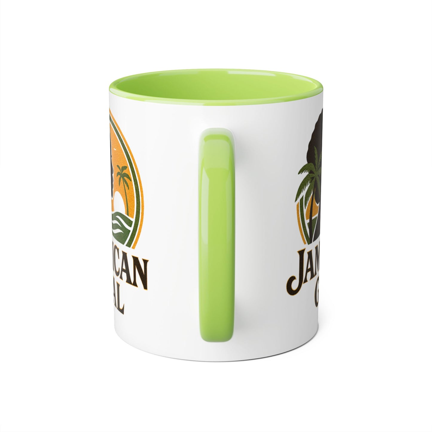 Jamaican Gyal Accent Mug, 11oz Coffee Cup, African Heritage Gift, Tropical Drinkware, Caribbean Inspiration, Black Woman Art