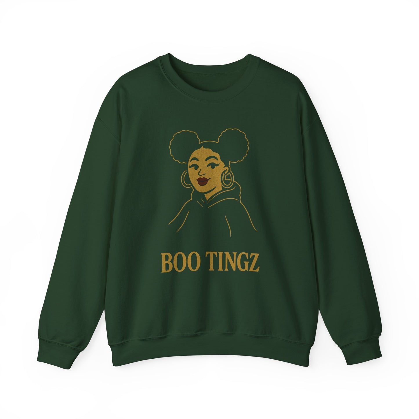 Boo Tingz Crewneck Sweatshirt - Cozy Unisex Gift, Casual Wear, Halloween Outfit, Everyday Comfort, Trendy Streetwear