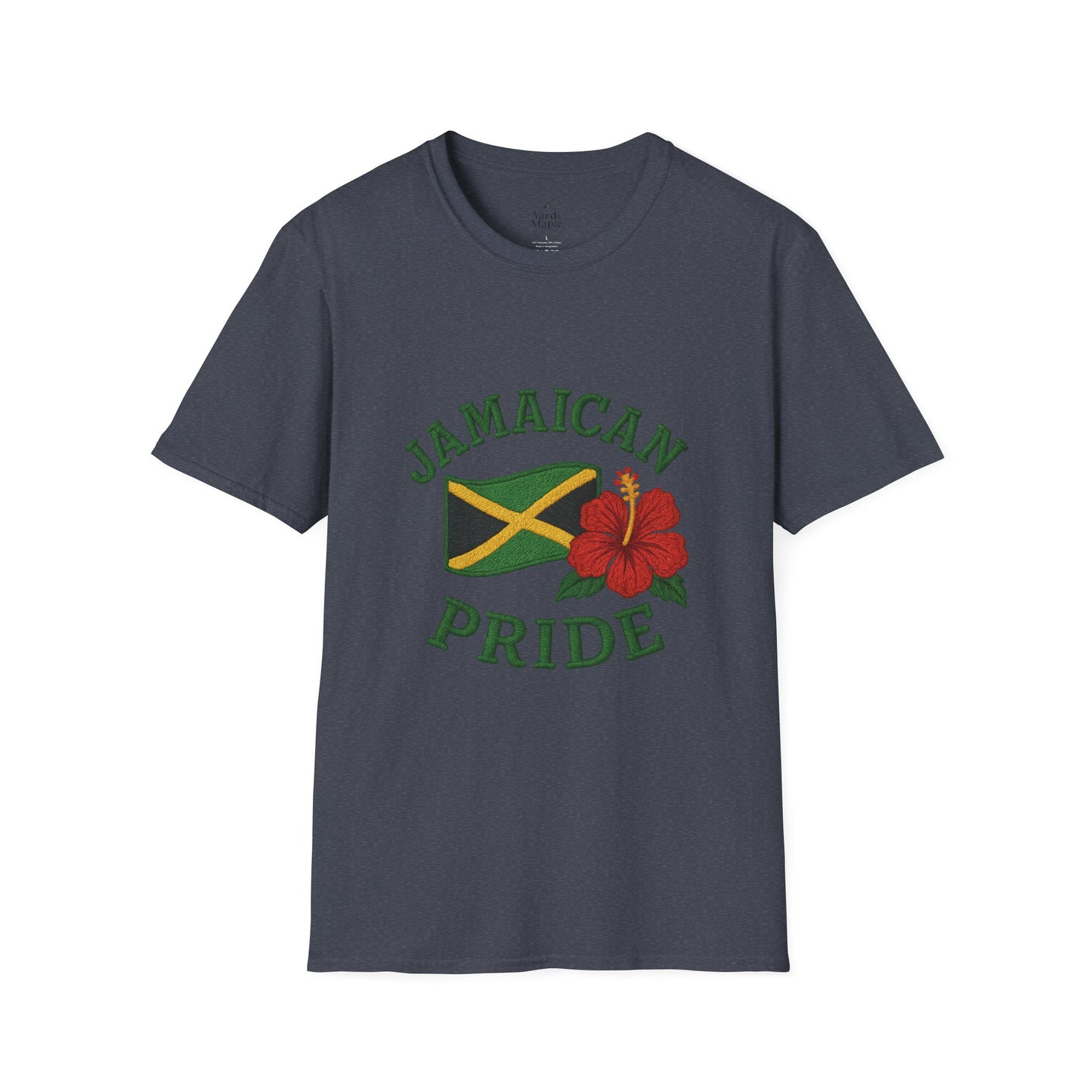 Jamaican Pride T-Shirt, Unisex Softstyle Tee, Tropical Vacation Shirt, Caribbean Pride Apparel, Festival and Celebration Wear
