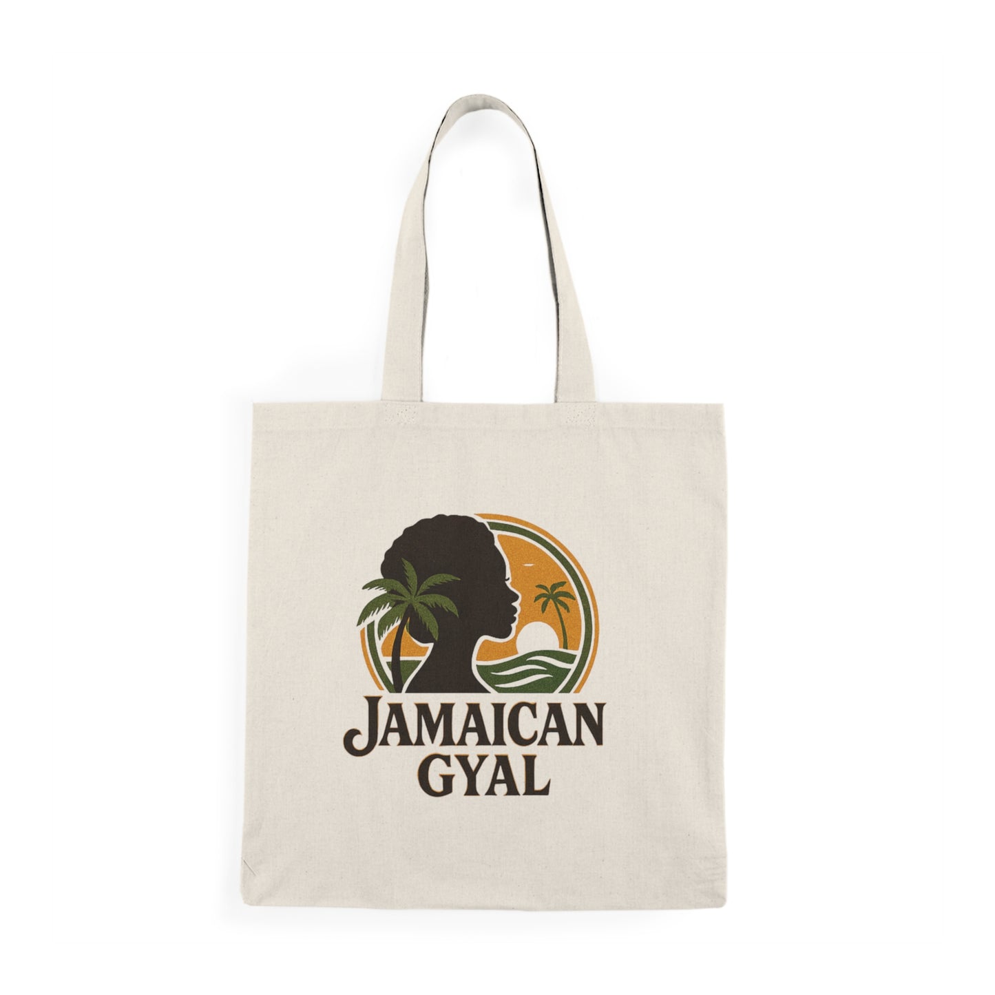 Jamaican Gyal Natural Tote Bag | Eco-Friendly Carryall, Beach Bag, Gift for Her, Reusable Shopping Bag, Summer Accessory