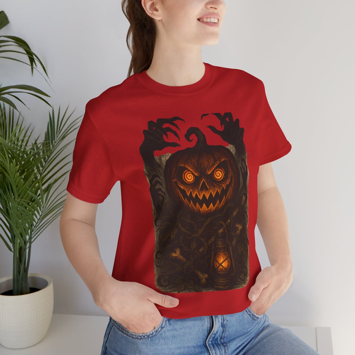 Halloween Pumpkin Tee, Unisex Jersey Short Sleeve Shirt, Fall Festival Apparel, Spooky T-Shirt, Trick or Treat Gift, Autumn Vibes