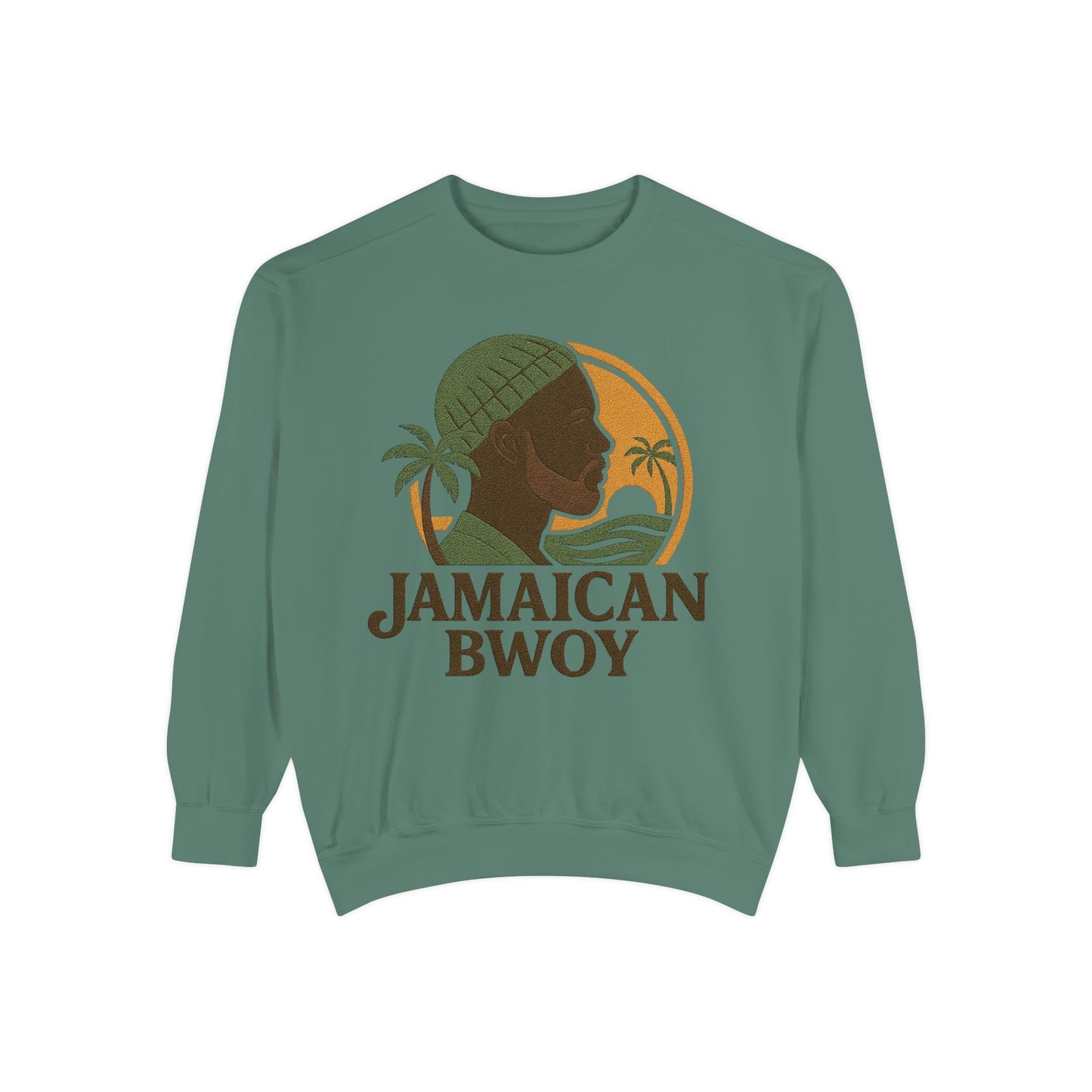 Jamaican Bwoy Sweatshirt, Cozy Unisex Pullover, Streetwear Style, Perfect Gift for Reggae Lovers, Summer Vibes Apparel, Gift for Him/Her
