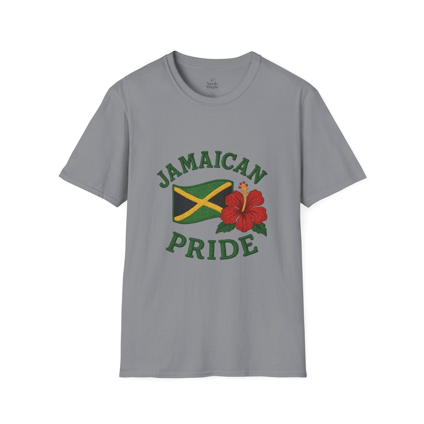 Jamaican Pride T-Shirt, Unisex Softstyle Tee, Tropical Vacation Shirt, Caribbean Pride Apparel, Festival and Celebration Wear