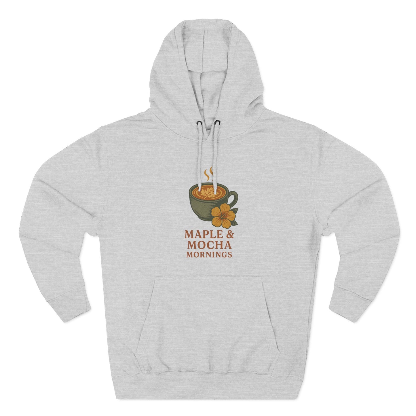 Cozy Maple & Mocha Fleece Hoodie, Perfect for Mornings, Autumn Fashion, Casualwear, Gift for Coffee Lovers