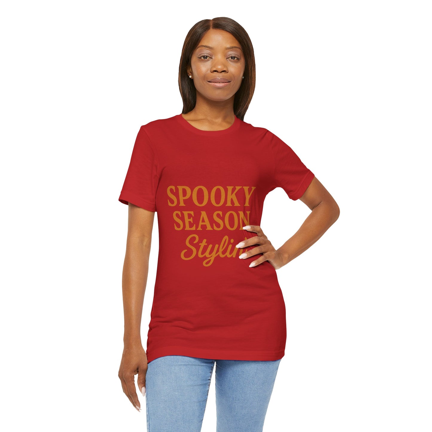 Spooky Season Stylin' Unisex Tee, Halloween Shirt, Autumn Apparel, Fall Outfit, Party Wear, Casual Top