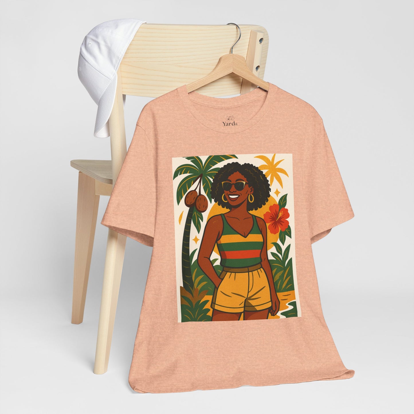 Tropical Graphic Tee for Summer Vibes, Beach Wear, Vacation Style, Graphic T-Shirt for Women, Summer Gift, Casual Outfit