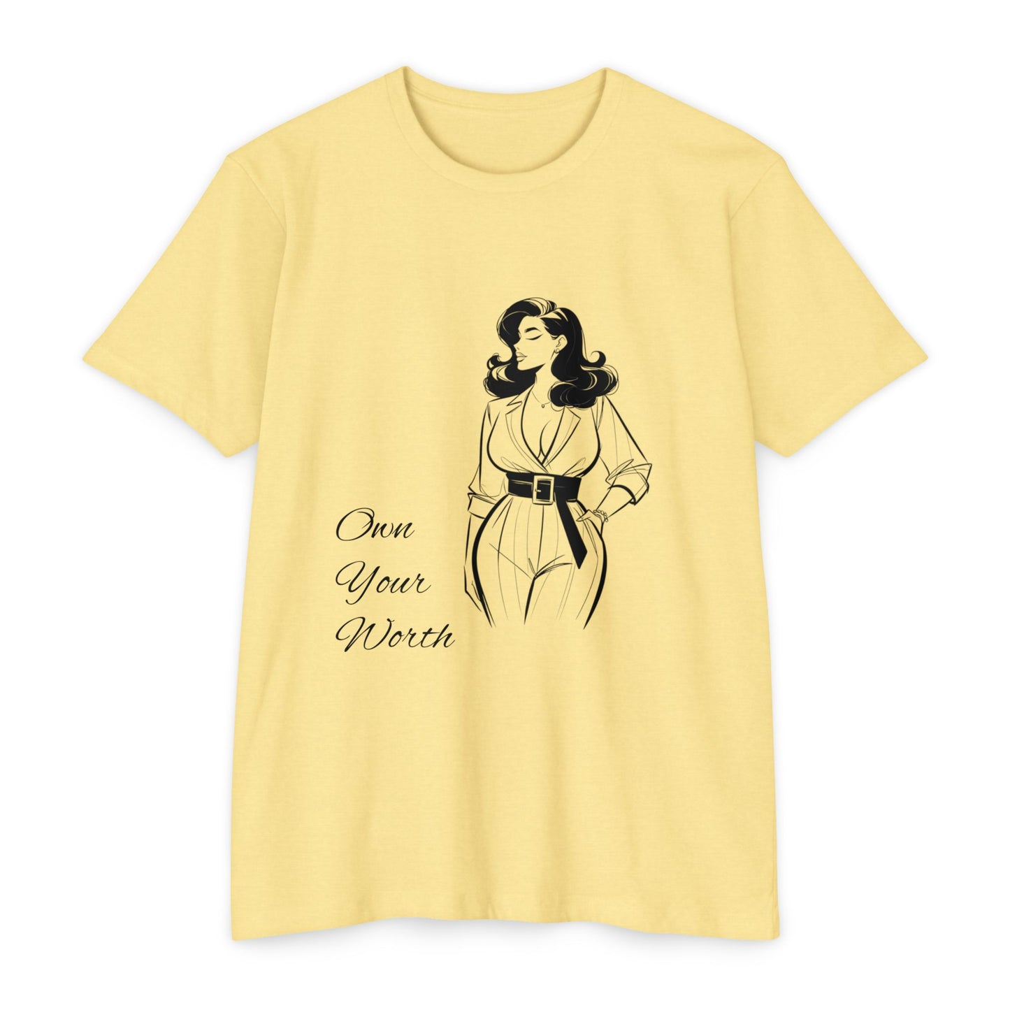 Empowering Quote T-Shirt | Own Your Worth Tee, Inspirational Fashion, Gift for Her, Motivational Apparel, Everyday Style