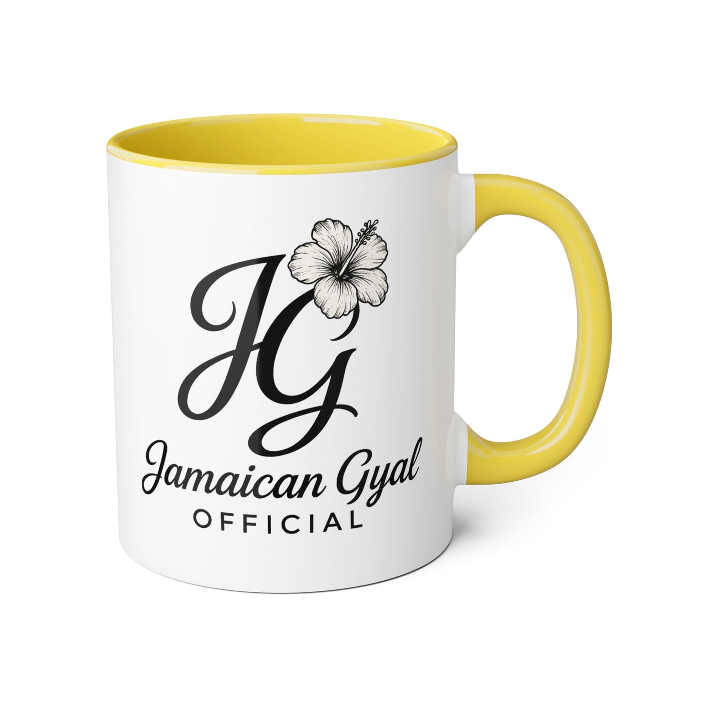 Jamaican Gyal Accent Mug, 11oz Coffee Cup, Floral Design, Gift for Her, Caribbean Culture, Tea Mug, Unique Drinkware