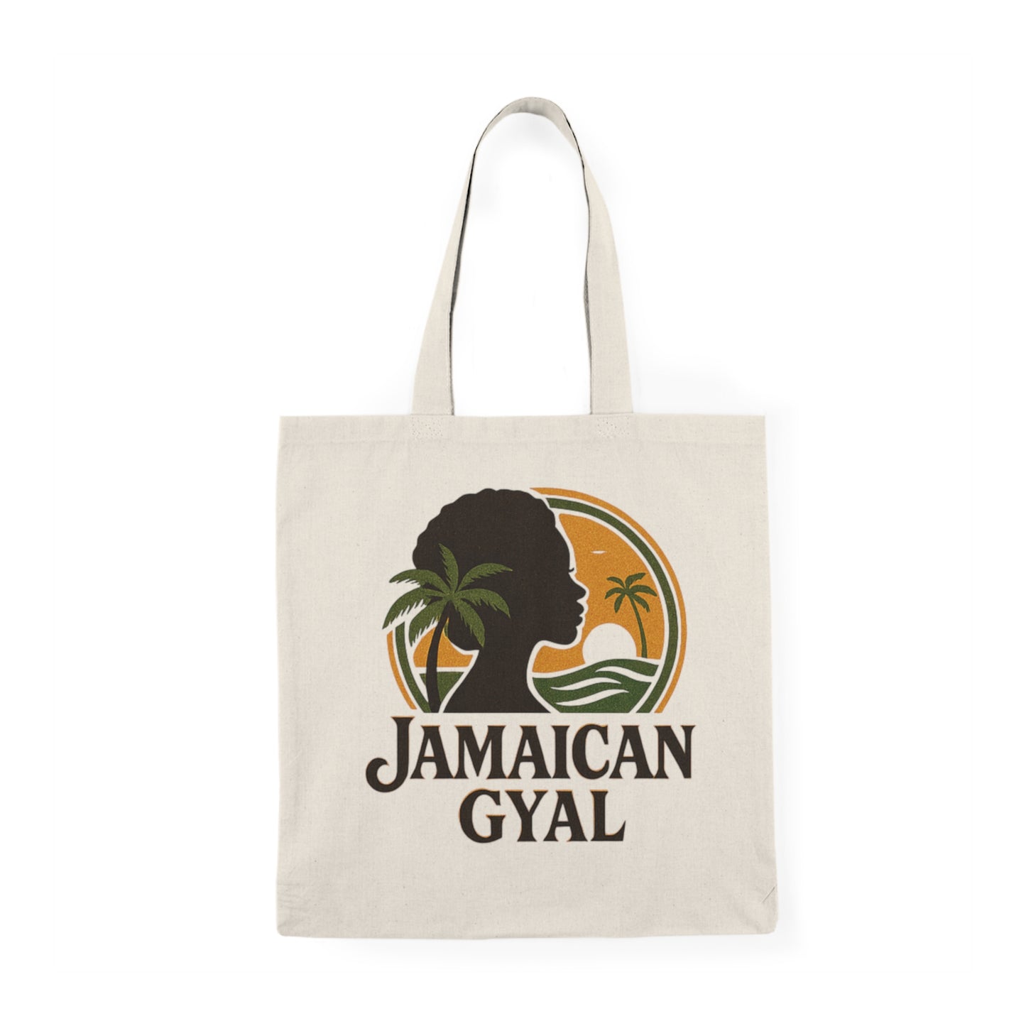 Jamaican Gyal Natural Tote Bag | Eco-Friendly Carryall, Beach Bag, Gift for Her, Reusable Shopping Bag, Summer Accessory
