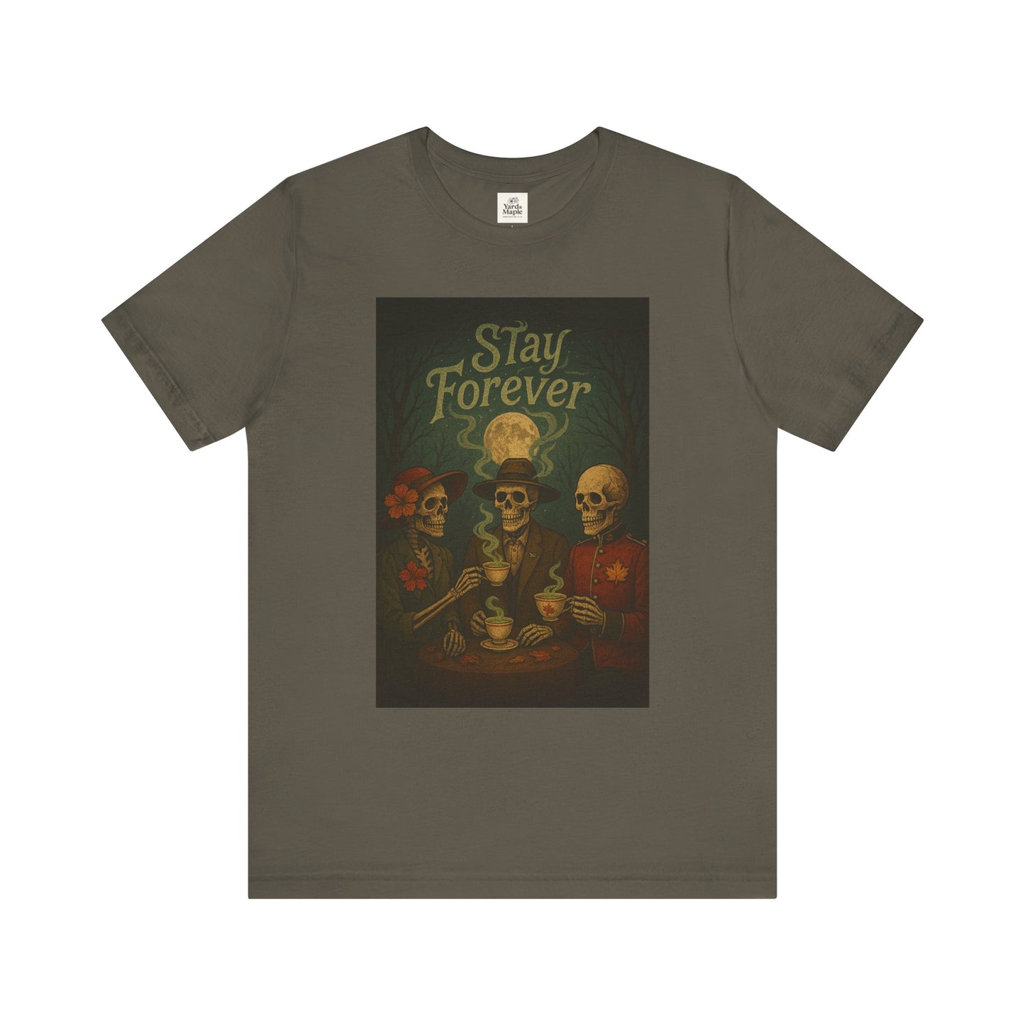 Stay Forever Halloween T-Shirt, Unisex Jersey Tee for Spooky Season, Day of the Dead, Casual Wear, Unique Gift Idea
