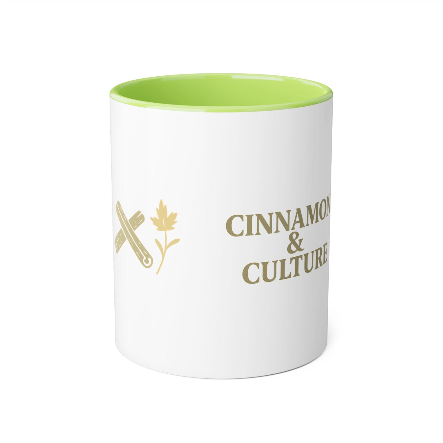 Cinnamon & Culture Accent Mug, Cozy Coffee Cup for Tea Lovers, Perfect Gift for Friends, Coffee Mug for Home, Unique Kitchen Decor