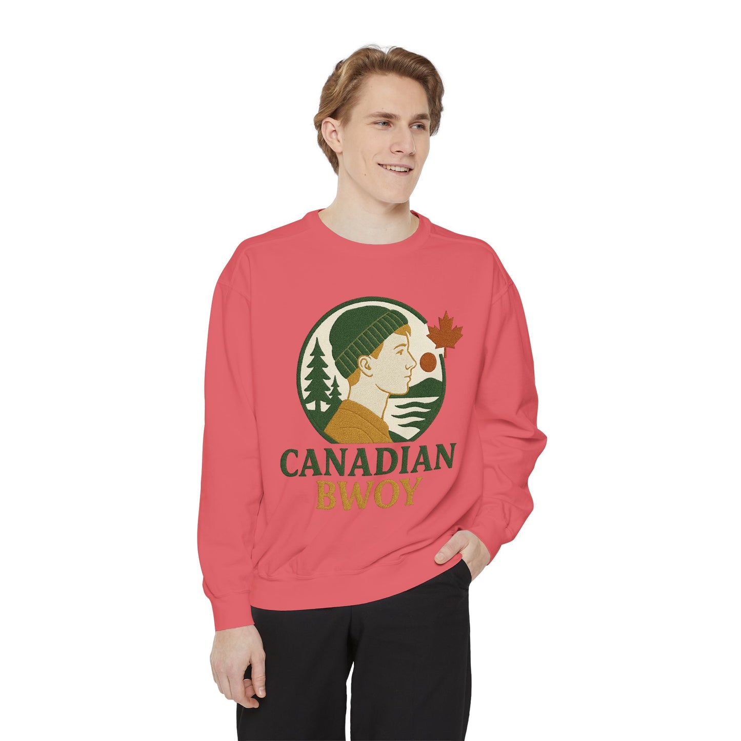 Canadian Bwoy Sweatshirt, Unisex Cozy Apparel, Gift for Canada Day, Casual Streetwear, Nature Lover Sweatshirt, Fall Fashion