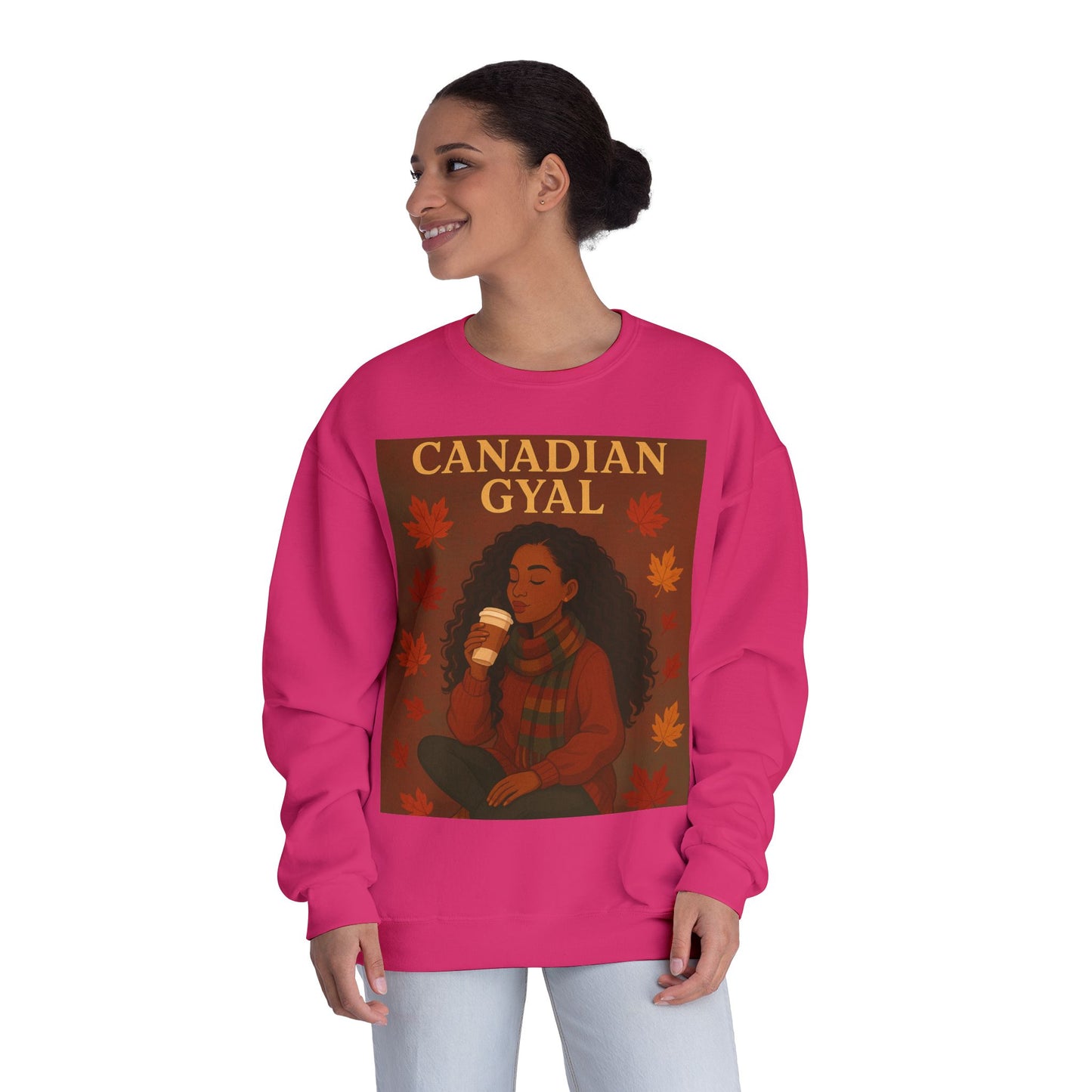 Canadian Gyal Sweatshirt, Cozy Fall Crewneck, Canada Pride Apparel, Autumn Casual Wear, Unisex Gift for Her