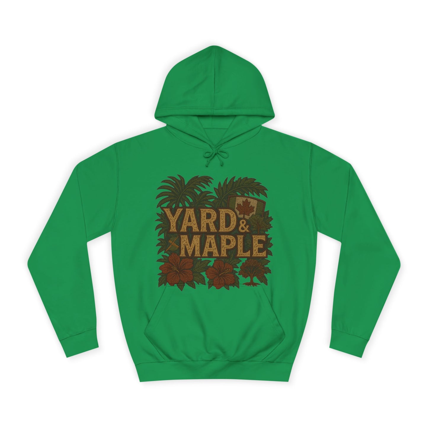 Cozy Unisex College Hoodie - Yard & Maple, Casual Wear, Student Gift, Outdoor Activity Sweater, Fall Fashion