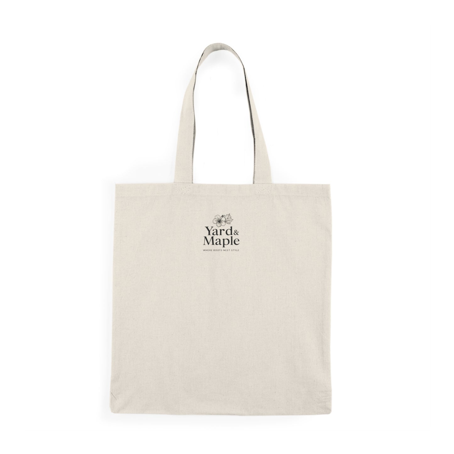 Natural Tote Bag - Eco-Friendly Shopping, Beach, Travel, Gift for Her, Floral Design, Yard & Maple Style