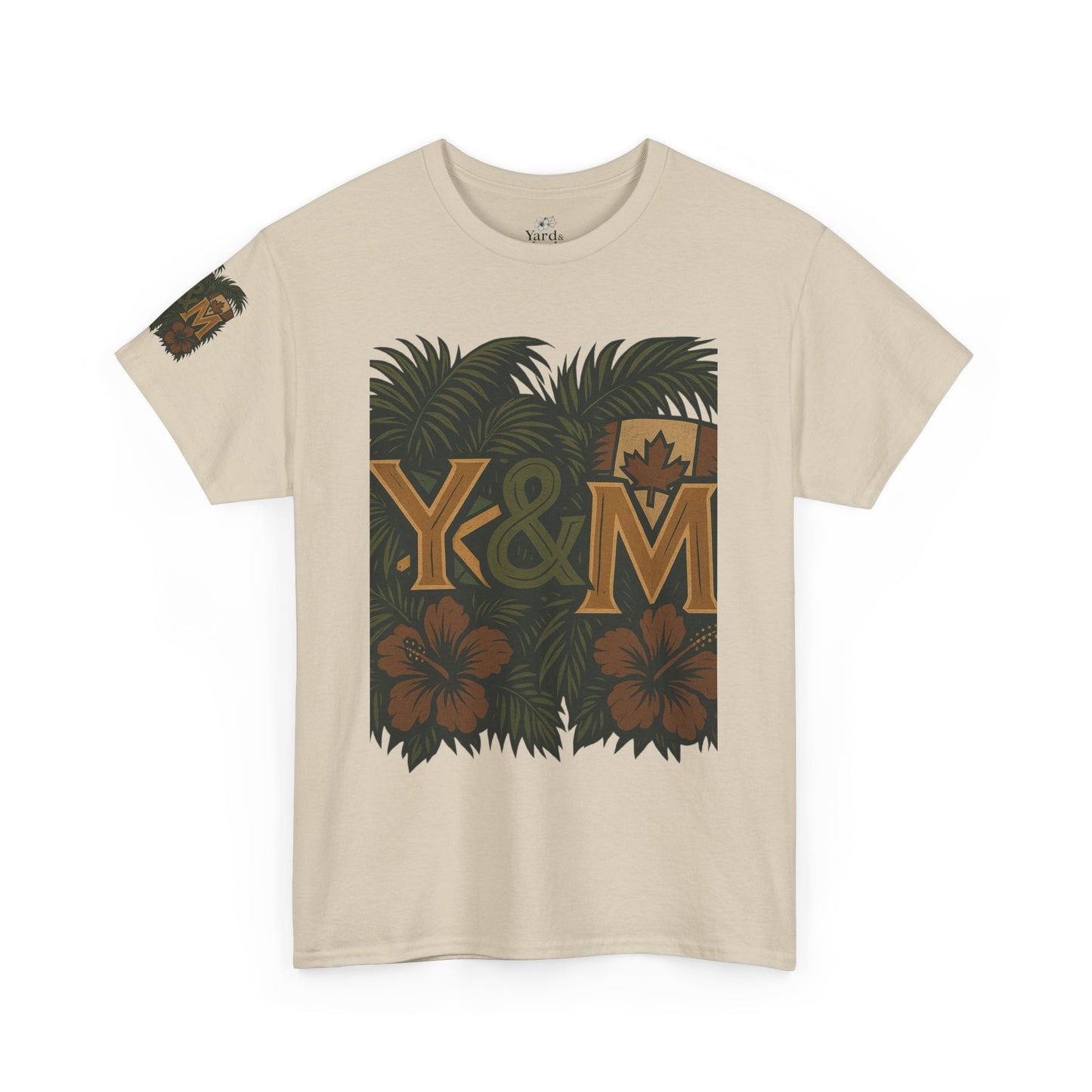 Tropical Vibes Unisex Heavy Cotton Tee, Casual Wear, Perfect for Summer, Beach Days, Gift for Him/Her