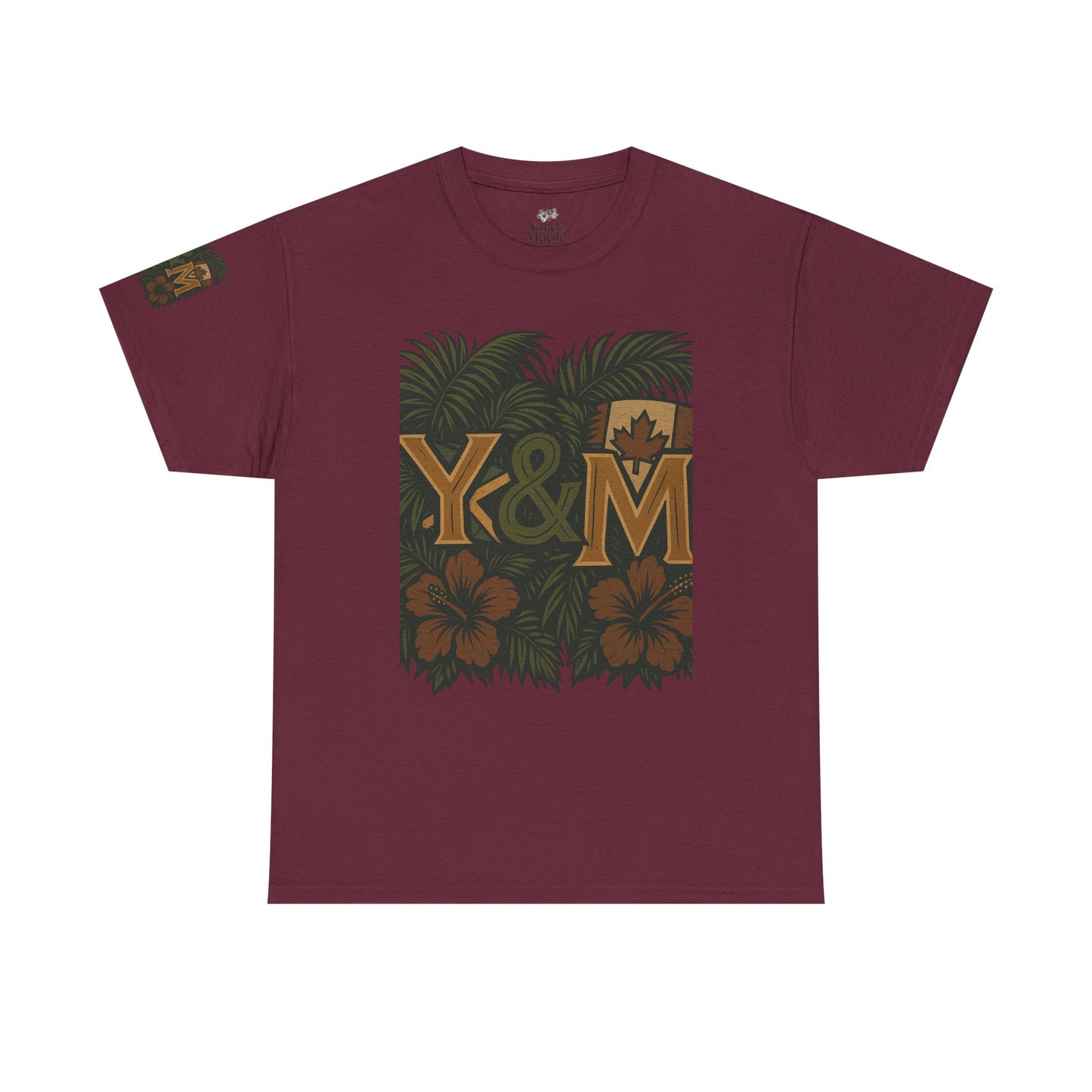 Tropical Vibes Unisex Heavy Cotton Tee, Casual Wear, Perfect for Summer, Beach Days, Gift for Him/Her