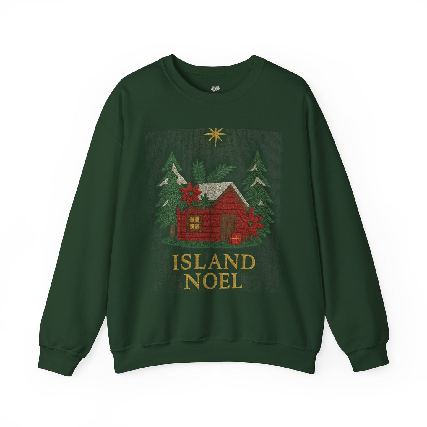 Cozy Holiday Sweatshirt - Island Noel Design, Unisex Christmas Crewneck, Winter Apparel, Gift for Him/Her, Seasonal Fashion