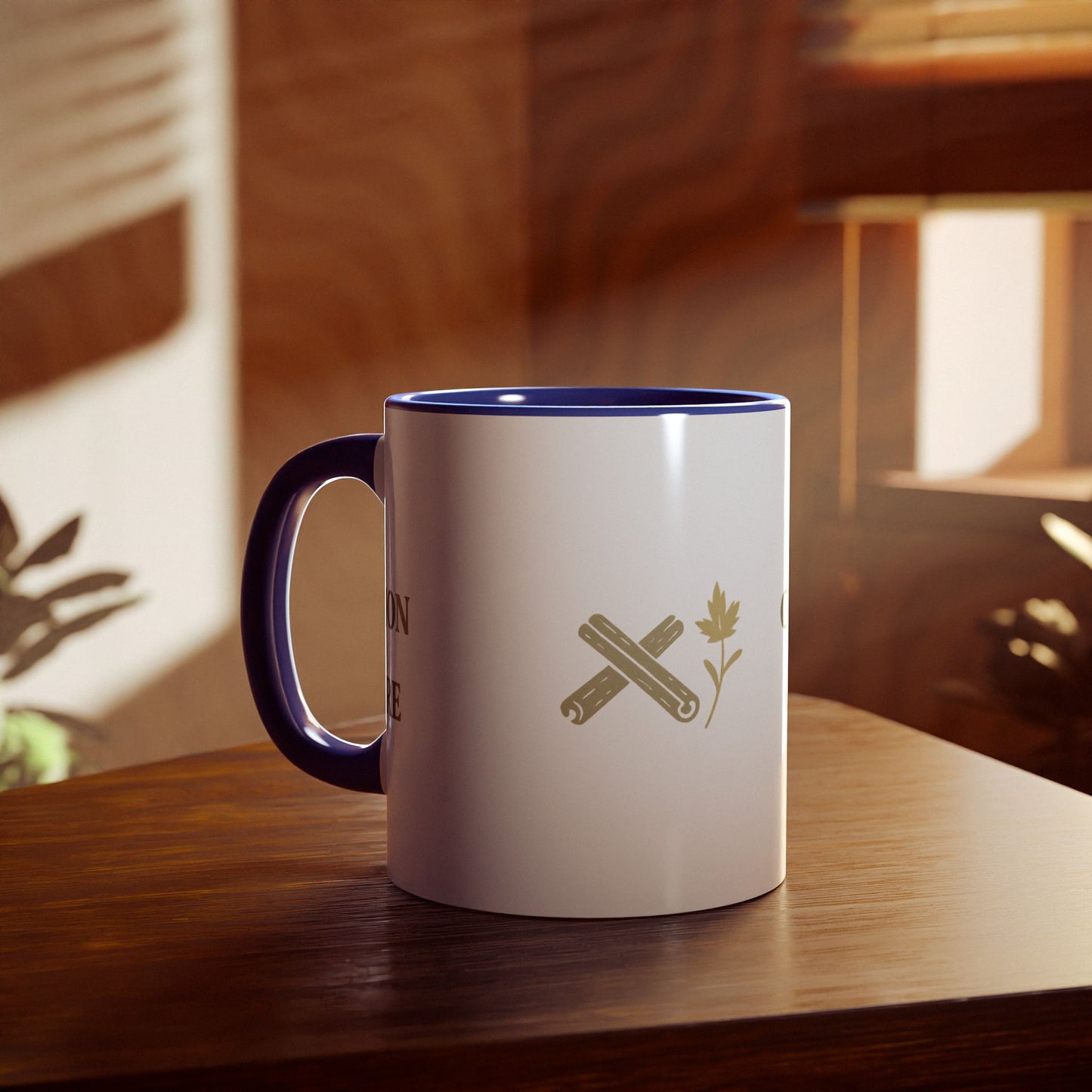 Cinnamon & Culture Accent Mug, Cozy Coffee Cup for Tea Lovers, Perfect Gift for Friends, Coffee Mug for Home, Unique Kitchen Decor