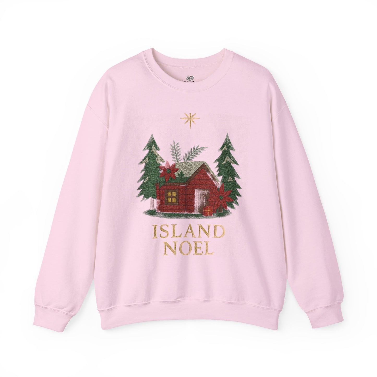 Cozy Holiday Sweatshirt - Island Noel Design, Unisex Christmas Crewneck, Winter Apparel, Gift for Him/Her, Seasonal Fashion