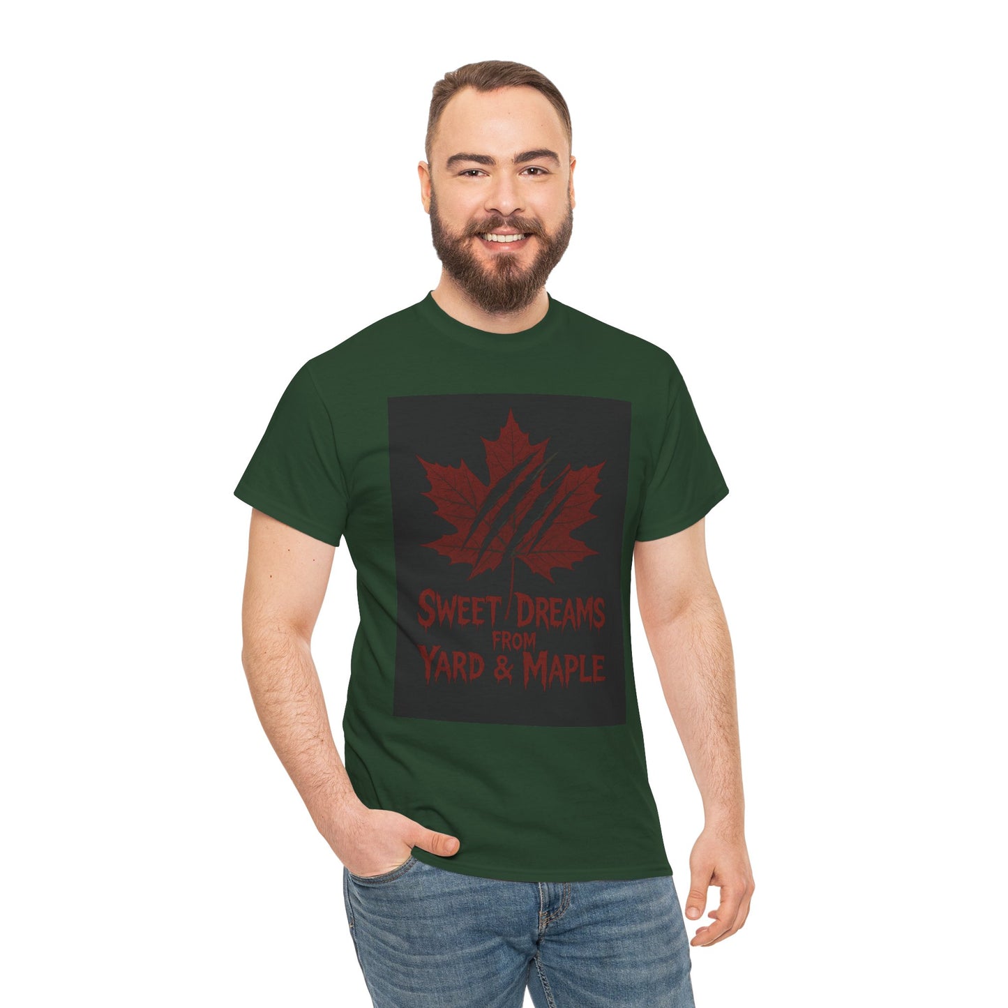 Cozy Graphic Tee with Maple Leaf Design, Casual Streetwear, Gift for Nature Lovers, Sweet Dreams Shirt, Unisex Cotton Top