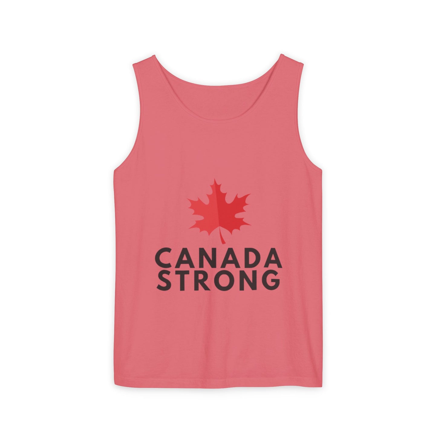 Canada Strong Unisex Garment-Dyed Tank Top, Summer Apparel, Canada Day Gift, LGBTQ+ Support, Casual Wear, Outdoor Activities