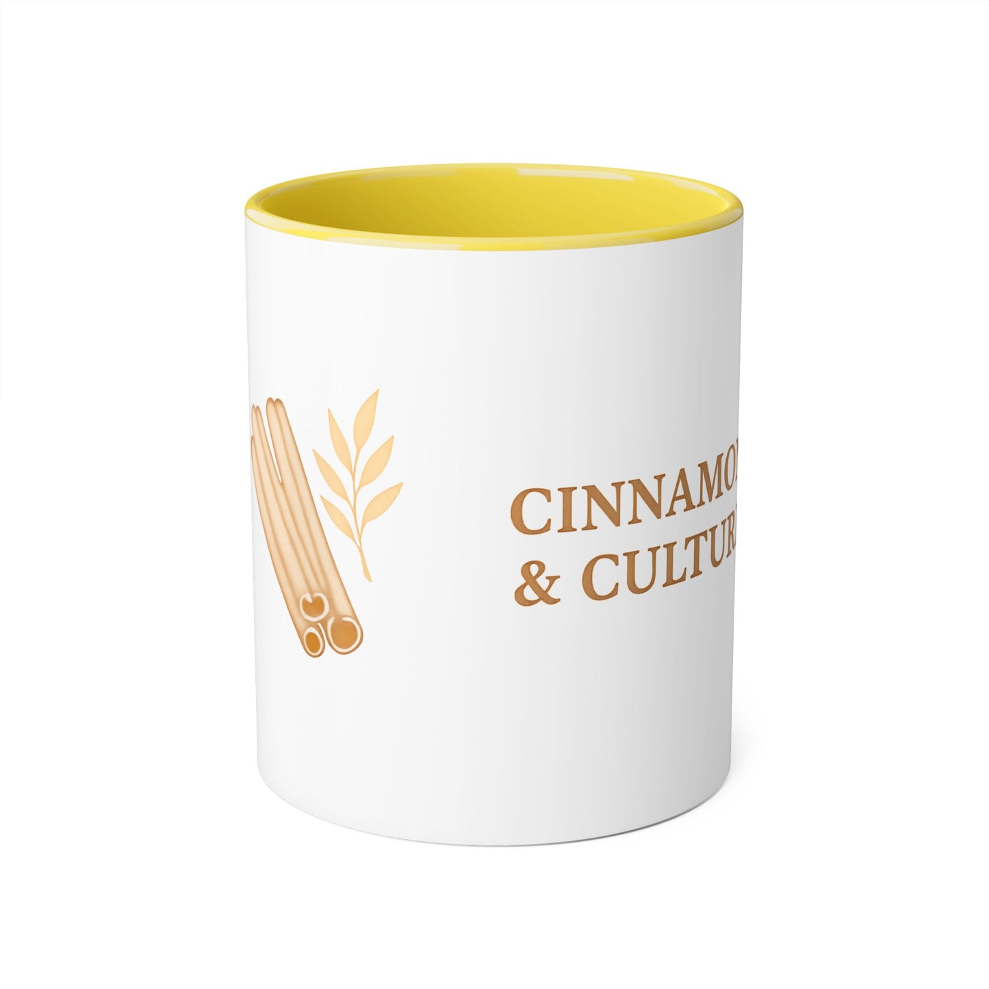 Cinnamon & Culture Accent Mug, Cozy Coffee Cup, 11oz Gift for Tea Lovers, Kitchen Decor, Warm Drink Mug, Unique Beverageware