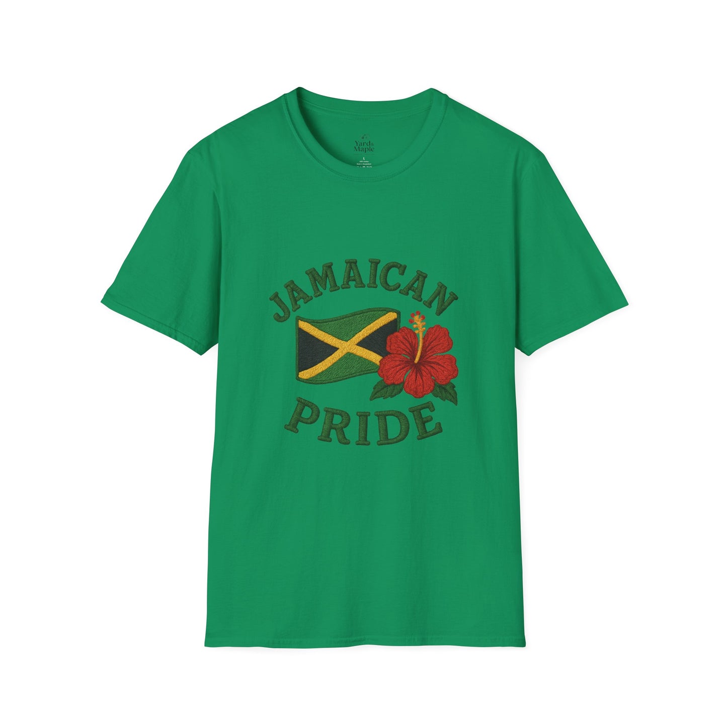 Jamaican Pride T-Shirt, Unisex Softstyle Tee, Tropical Vacation Shirt, Caribbean Pride Apparel, Festival and Celebration Wear