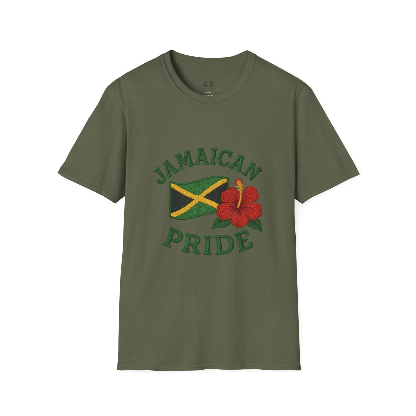 Jamaican Pride T-Shirt, Unisex Softstyle Tee, Tropical Vacation Shirt, Caribbean Pride Apparel, Festival and Celebration Wear