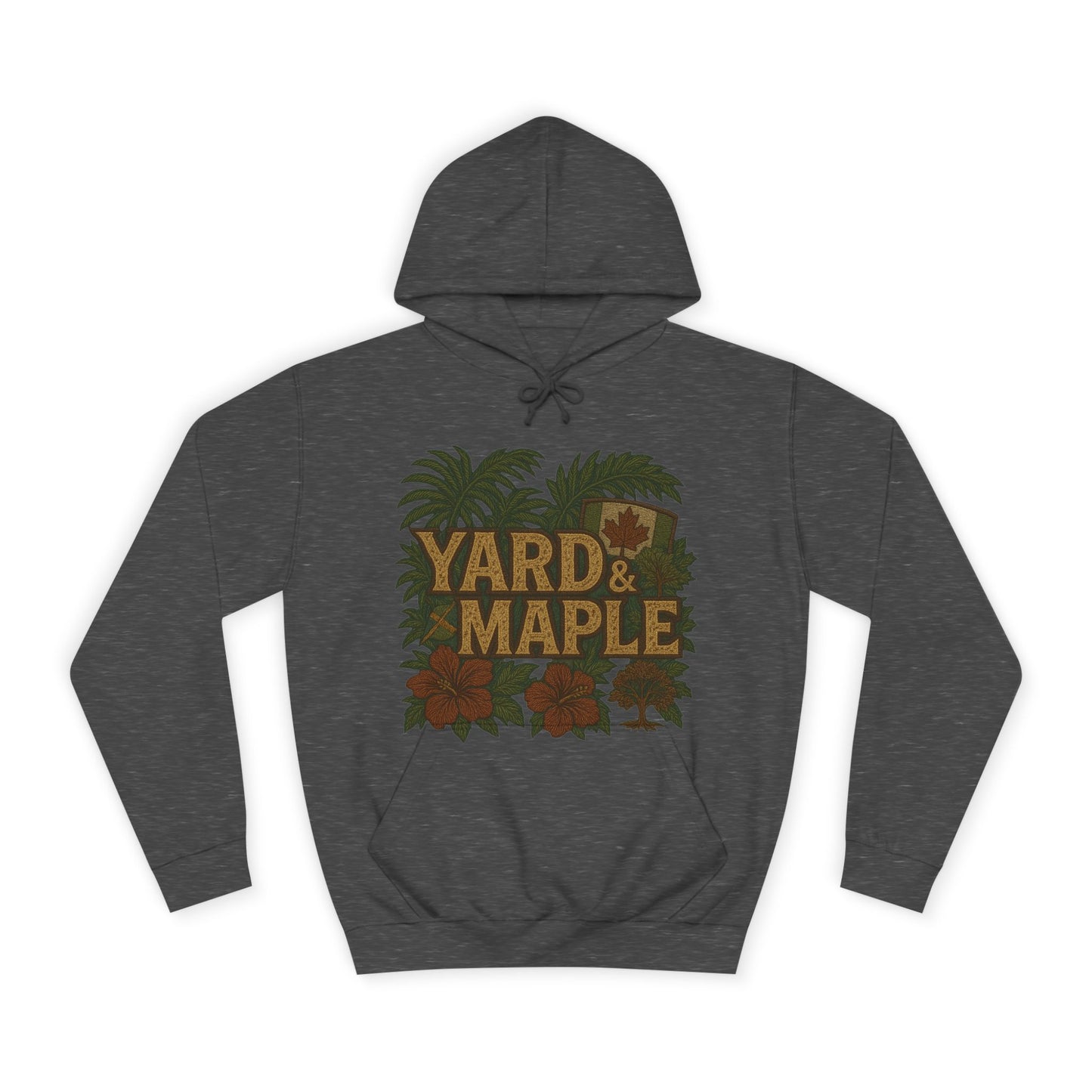 Cozy Unisex College Hoodie - Yard & Maple, Casual Wear, Student Gift, Outdoor Activity Sweater, Fall Fashion