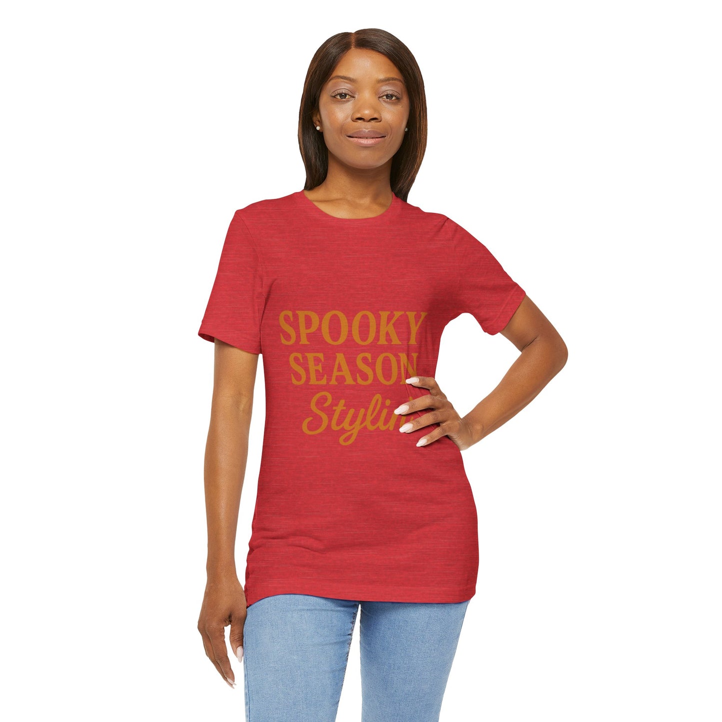 Spooky Season Stylin' Unisex Tee, Halloween Shirt, Autumn Apparel, Fall Outfit, Party Wear, Casual Top