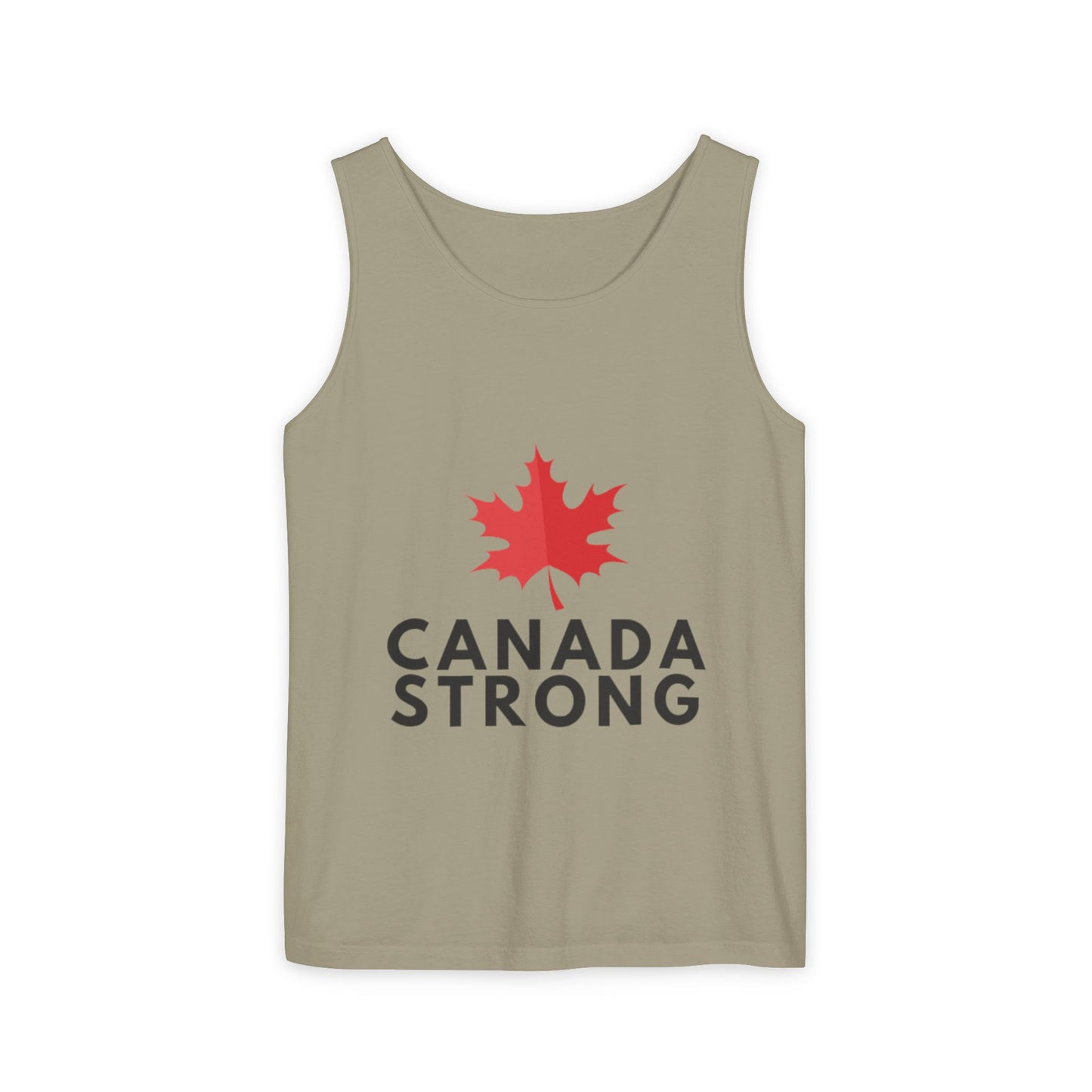 Canada Strong Unisex Garment-Dyed Tank Top, Summer Apparel, Canada Day Gift, LGBTQ+ Support, Casual Wear, Outdoor Activities