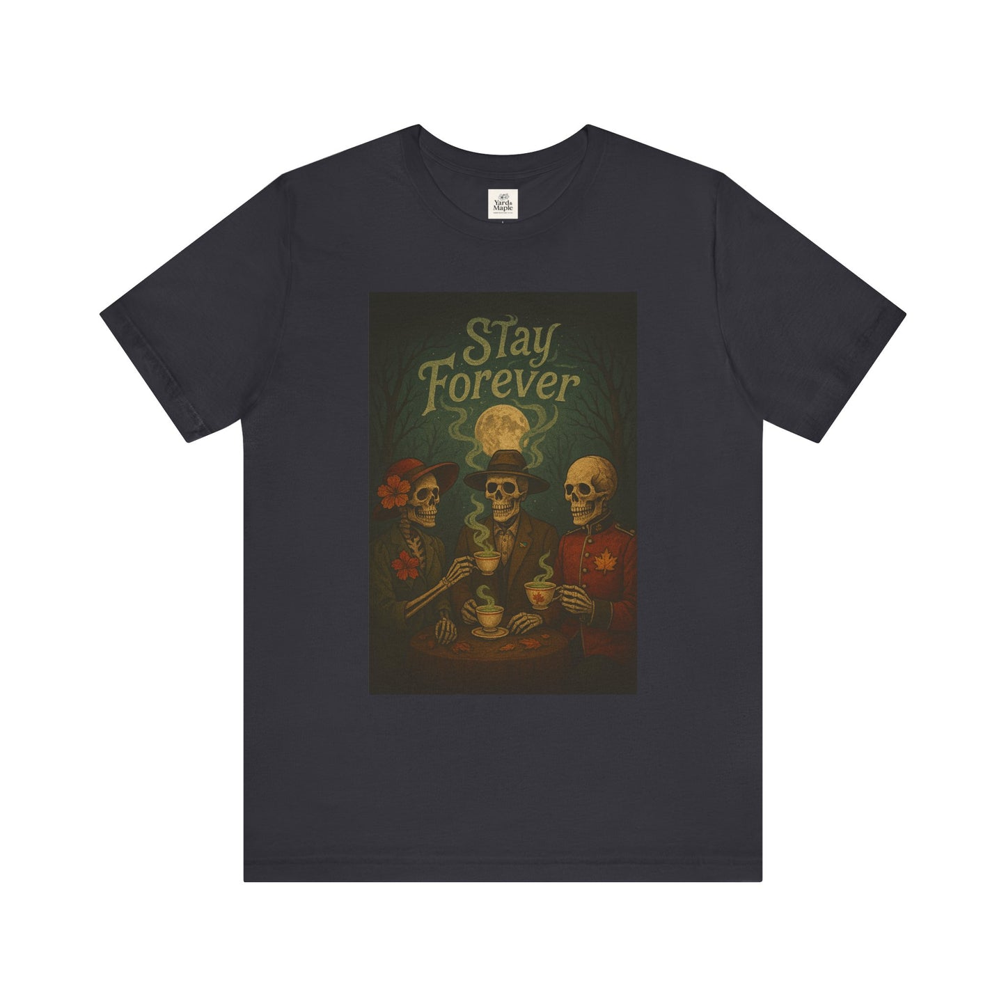 Stay Forever Halloween T-Shirt, Unisex Jersey Tee for Spooky Season, Day of the Dead, Casual Wear, Unique Gift Idea
