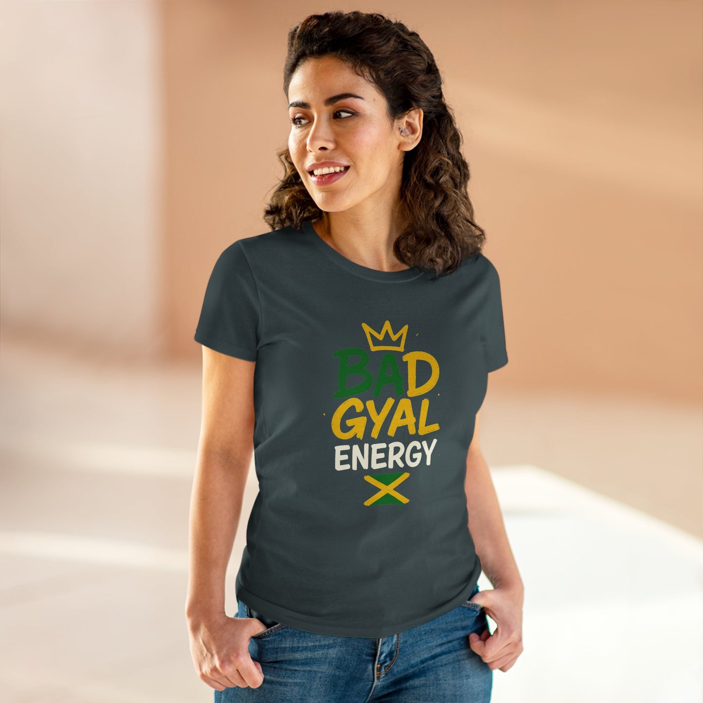 Jamaican Bad Gyal Energy Tee, Women's Graphic T-Shirt, Casual Summer Top, Festival Outfit, Unique Gift for Her