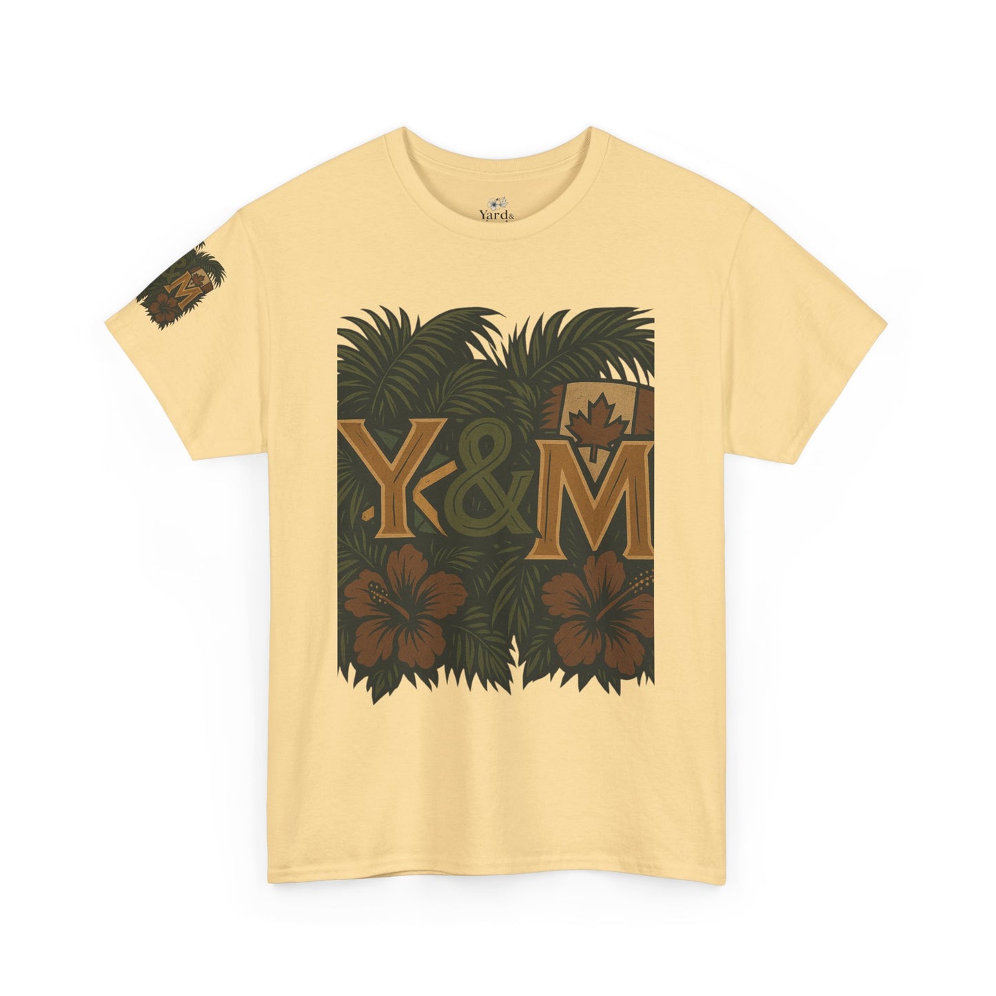Tropical Vibes Unisex Heavy Cotton Tee, Casual Wear, Perfect for Summer, Beach Days, Gift for Him/Her