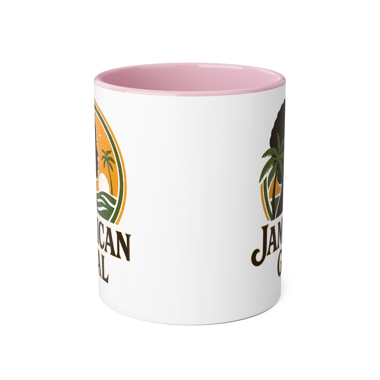 Jamaican Gyal Accent Mug, 11oz Coffee Cup, African Heritage Gift, Tropical Drinkware, Caribbean Inspiration, Black Woman Art