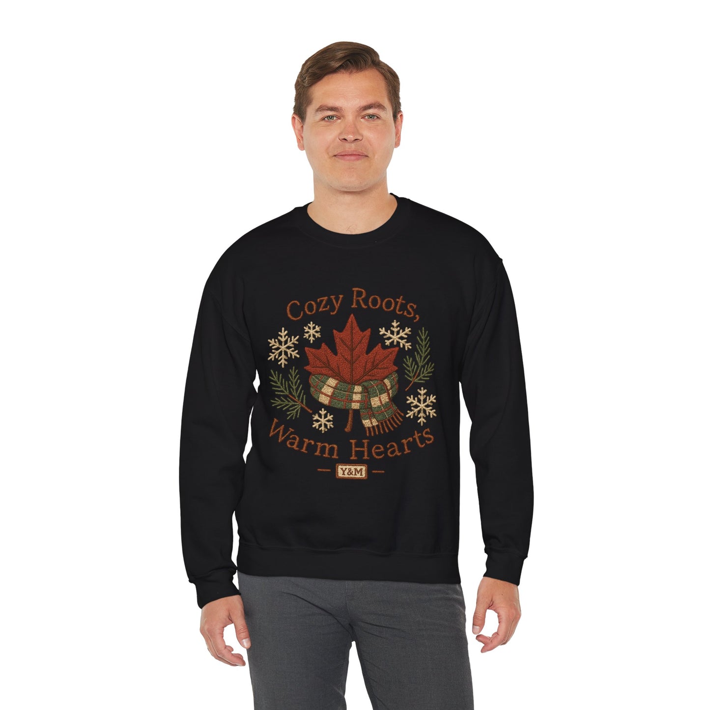 Cozy Roots Crewneck Sweatshirt: Warm Hearts Gift, Fall Fashion, Winter Apparel, Unisex Sweatshirt, Holiday Sweater