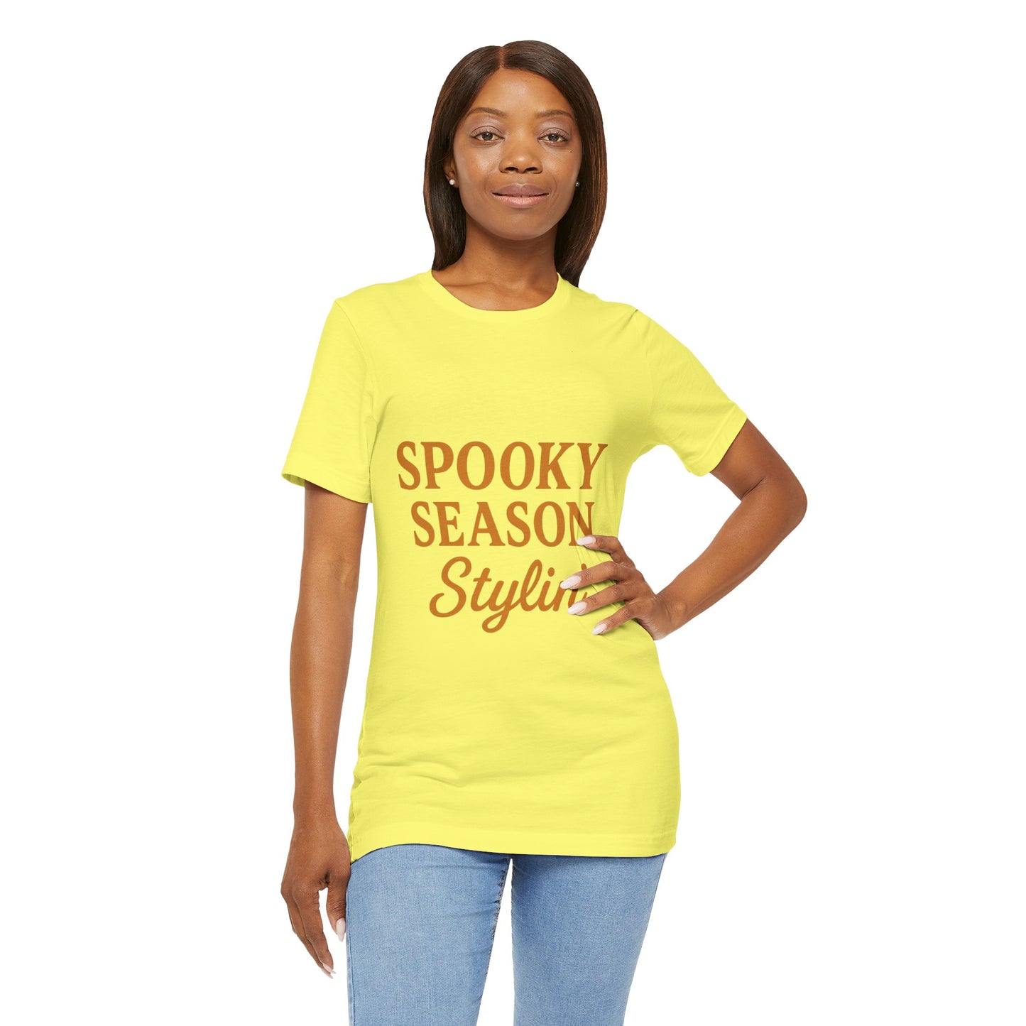 Spooky Season Stylin' Unisex Tee, Halloween Shirt, Autumn Apparel, Fall Outfit, Party Wear, Casual Top