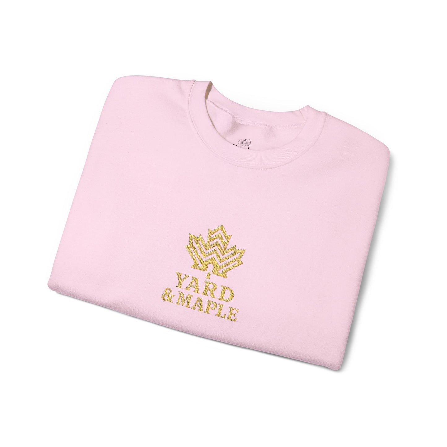 Cozy Unisex Crewneck Sweatshirt with Embroidered Leaf Design, Perfect for Fall, Thanksgiving, Casual Outings, Friends and Family Gatherings, Gifts