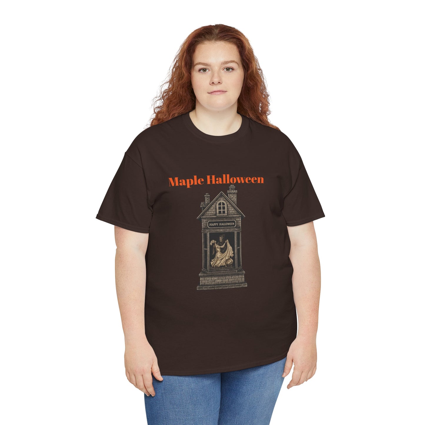 Halloween Graphic Tee, Spooky Season Shirt, Maple Halloween T-Shirt, Unisex Cotton Tee, Fall Fashion Top, Holiday Gift