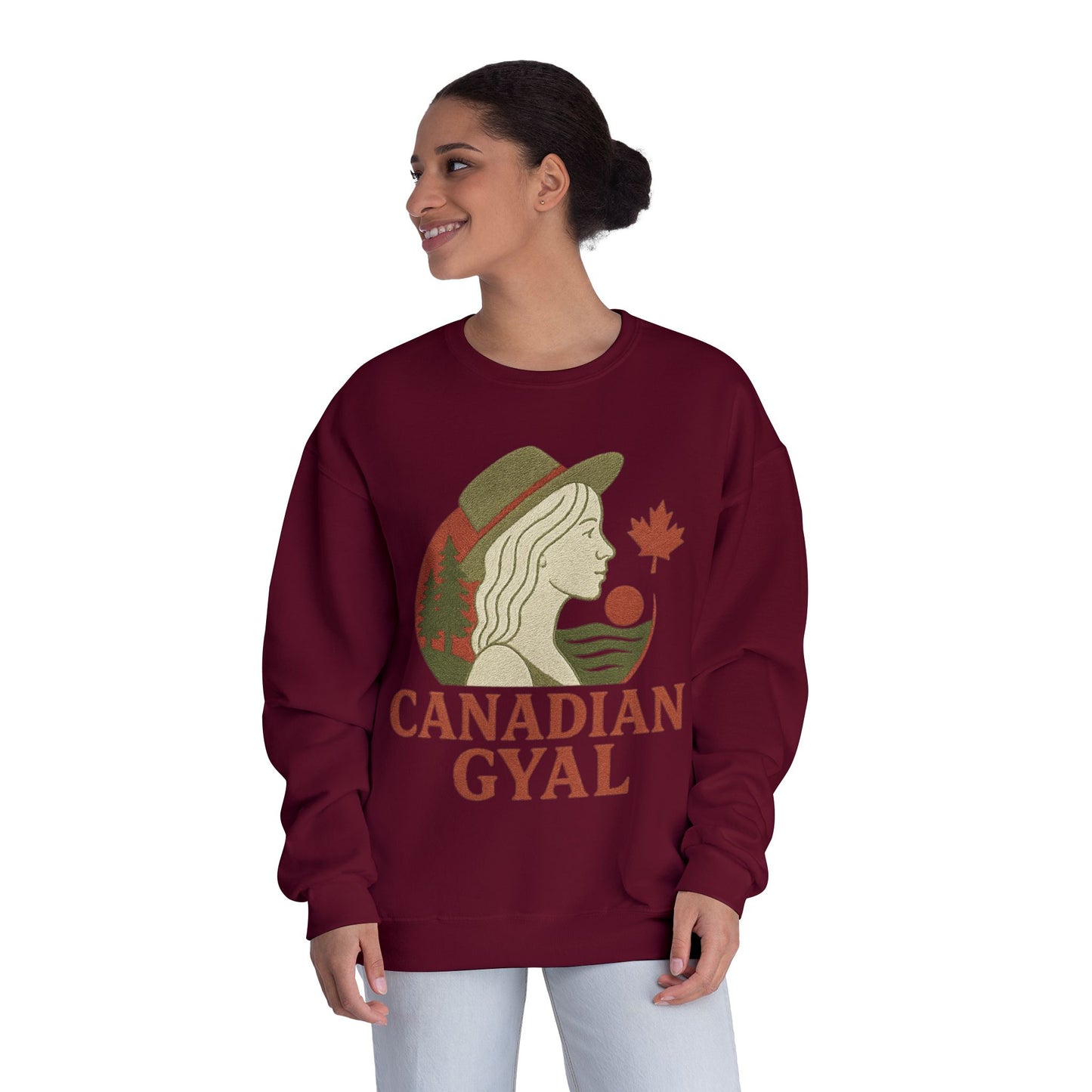 Canadian Gyal Sweatshirt, Cozy Crewneck for Fall, Perfect Gift for Canadians, Great for Thanksgiving, Casual Wear