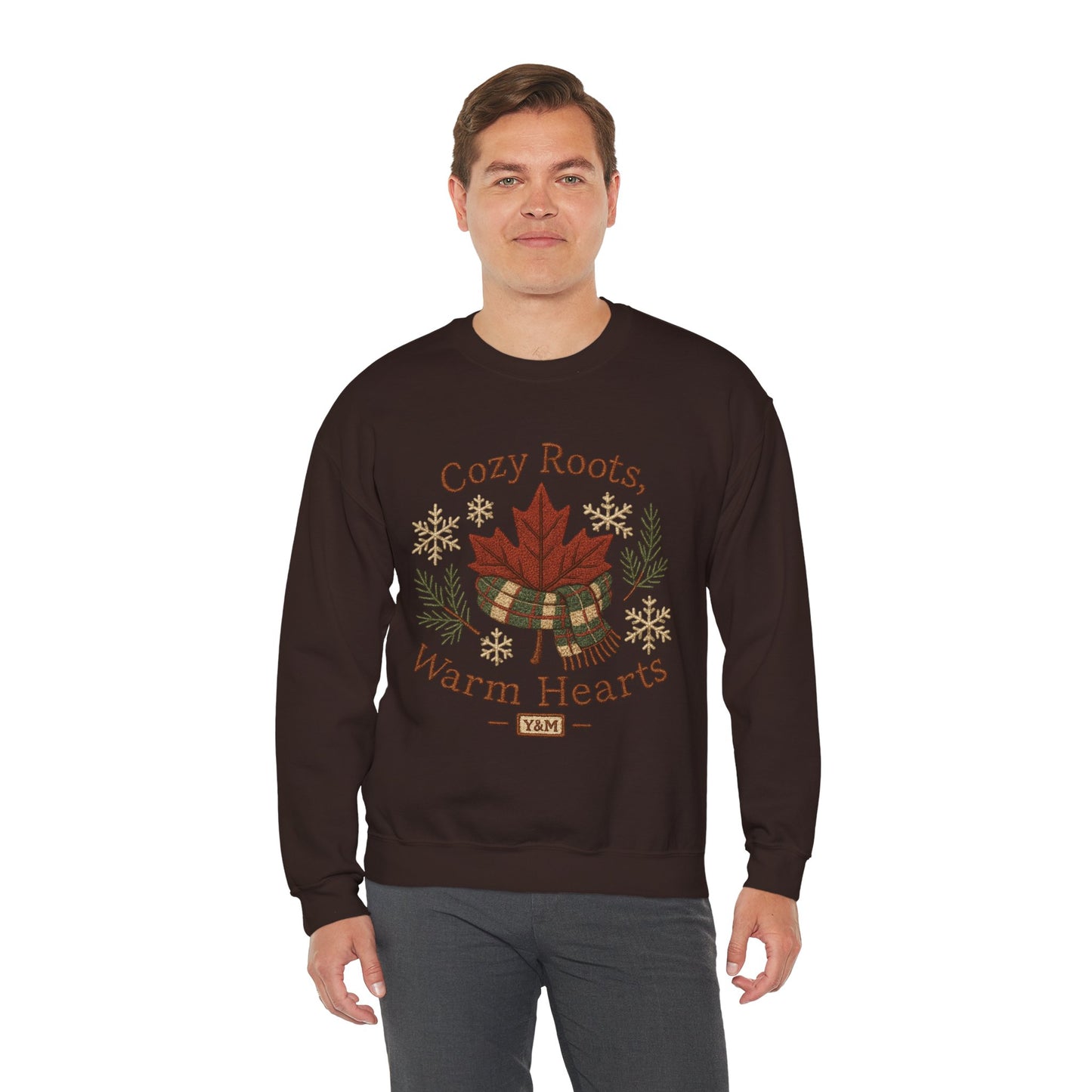 Cozy Roots Crewneck Sweatshirt: Warm Hearts Gift, Fall Fashion, Winter Apparel, Unisex Sweatshirt, Holiday Sweater