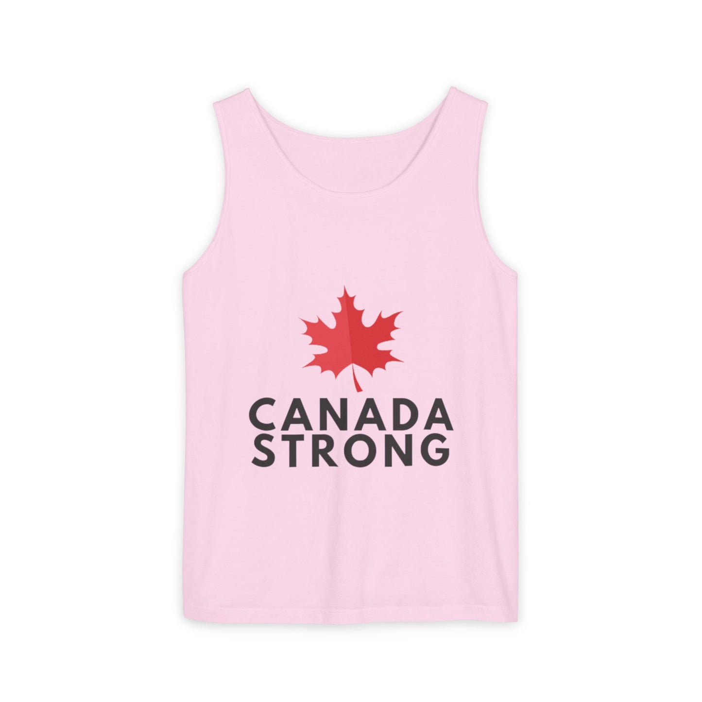Canada Strong Unisex Garment-Dyed Tank Top, Summer Apparel, Canada Day Gift, LGBTQ+ Support, Casual Wear, Outdoor Activities