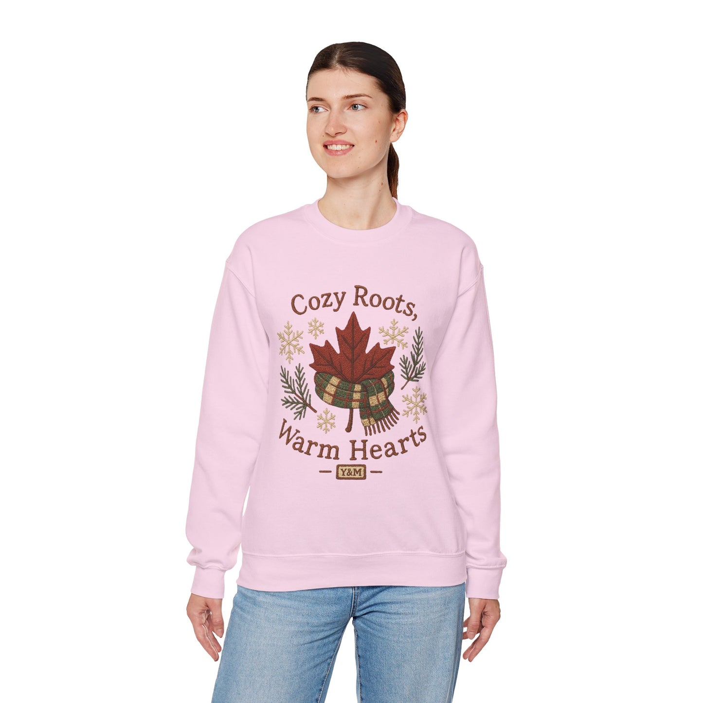 Cozy Roots Crewneck Sweatshirt: Warm Hearts Gift, Fall Fashion, Winter Apparel, Unisex Sweatshirt, Holiday Sweater